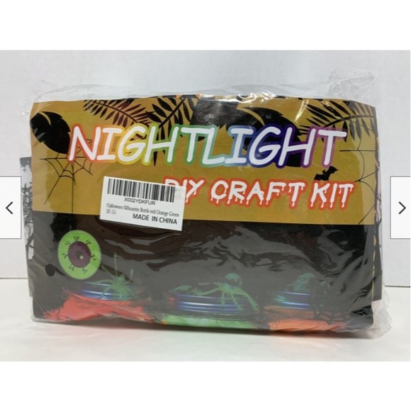 Halloween DIY Lantern Jar Craft Kit Colored Flameless Candles Home Garden - Picture 3 of 4